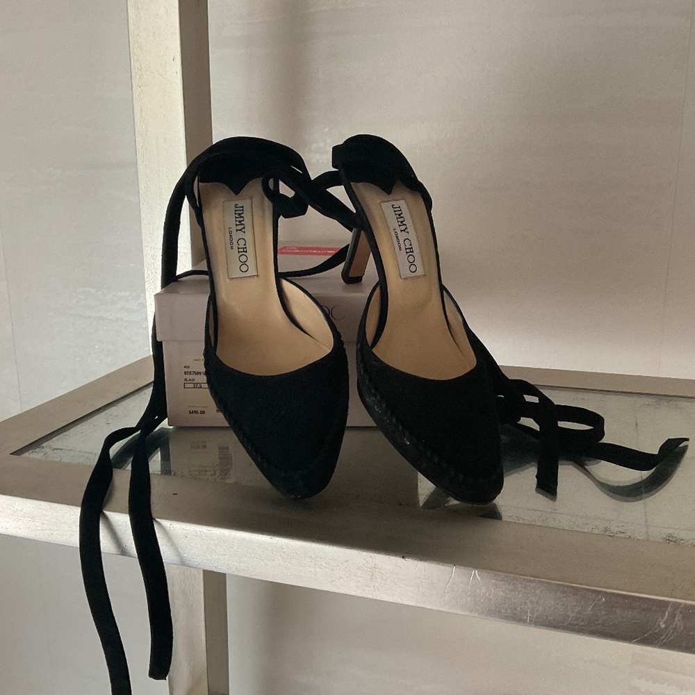 Jimmy Choo Ballet Inspired ankle wrap heels